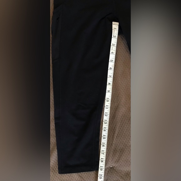 adidas climalite Black Cropped Sports Leggings with Pocket - M - Picture 5 of 8